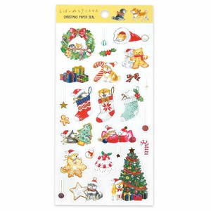 Stickers Cotton Paper Sticker Christmas Shiba Inu