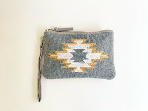 ⑥【SALE★在庫限り】オルテガ柄 ビーズポーチ（手刺繍ビーズ）