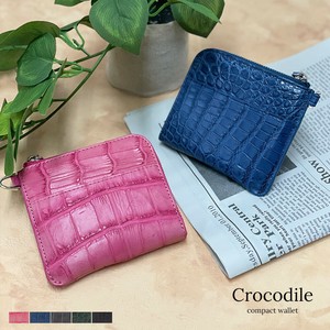 お買い得‼【クロコダイル コンパクト財布】コインケース ワニ革 本革 開運 金運 財布