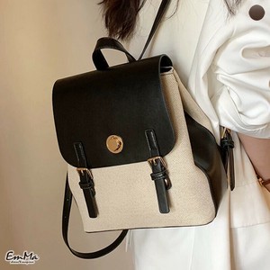 ツートンカラーリュック PU 持ち手つき カジュアル オールシーズン   WU3119