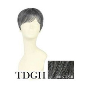 プリシラ  男性用5分ウィッグ ミディアムショート 耐熱 ダークグレイヘア GB-24-TDGH
