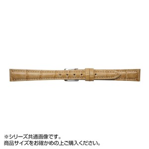 MIMOSA(ミモザ) 時計バンド SY型押ワニ 10mm キャラメル (美錠:銀) CSY-CM10