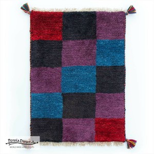 ギャッベ　ペルシャ　イラン　オーガニックウール　絨毯　ラグ　玄関マットM　49×67cm　MM1258_CL