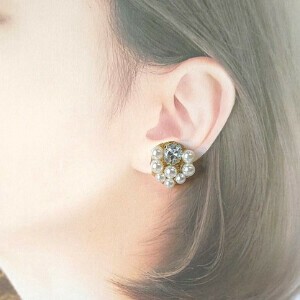 Clip-On Earrings Gold Post Earrings Bijoux