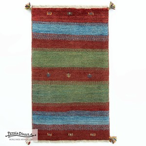ギャッベ　ペルシャ　イラン　オーガニックウール　絨毯　ラグ　玄関マットL　55×91cm　ML878_CL