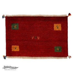 ギャッベ　ペルシャ　イラン　オーガニックウール　絨毯　ラグ　玄関マットL　58×91cm　ML1913_RE