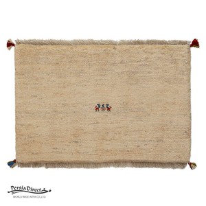 ギャッベ　ペルシャ　イラン　オーガニックウール　絨毯　ラグ　玄関マットL　60×89cm　ML1932_BE