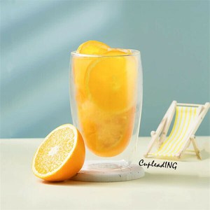 【定番商品】INSスタイル 牛乳カップ ジュースカップ 大人気 耐熱グラス 冷たい飲み物カップ グラス 二重