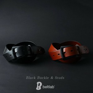 [ beltlab ] スタッズベルト ｜ 本革 牛革 オイルレザー 4cm幅 40mm幅 スタッズ 5ホール 2024年新作