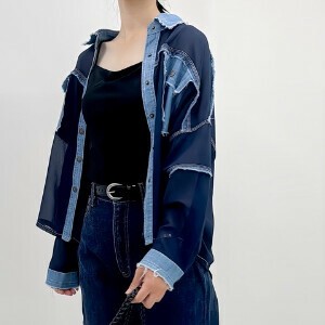 衬衫 薄纱衬衫 乔其纱