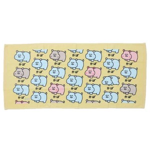 【フェイスタオル】おえかきさん TOWEL ロングタオル かばさん