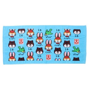 【フェイスタオル】クッピーラムネxおえかきさん TOWEL ロングタオル くっぴーらむねさん