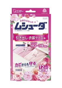 【★在庫処分★】ムシューダ かおり1年 防虫引き出し用 24個入 やわらかフローラルの香り 122334