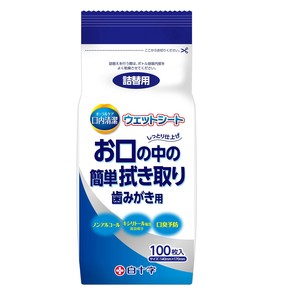 白十字 口内清潔ウエットシート 替 100枚 843340