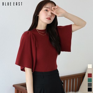 Sweater/Knitwear Flare Sleeve Short Sleeve