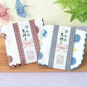 「ほんの気持ち」丸小紋ガーゼタオルハンカチ　25-51