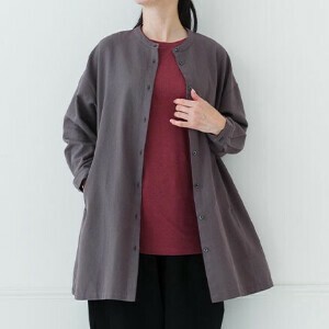束腰外衣 立领 CREA DELICE 棉 长衫