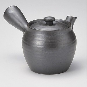 万古急須1.5つぼ形ようがん(丸網)(萬古焼)　日本製