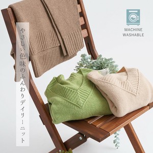 Sweater/Knitwear Knit Pullover V-Neck