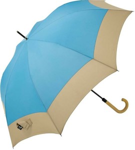 長傘 63cm スムースジャンプ/バイカラー D-631149 サックス