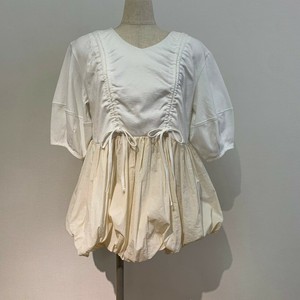 【WEB限定特別価格】裾バルーン切替ドロストトップス