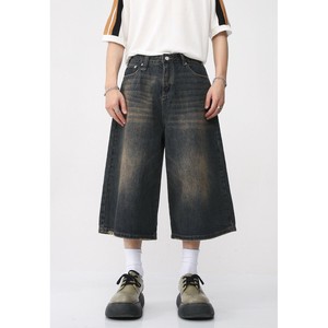 デニムパンツ クロップドパンツ  ゆったり    快適 メンズファッション   LX2079