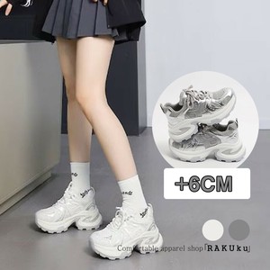 6cm 厚底 スニーカー レーディス インヒール  韓国ファッション