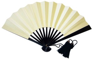 鉄扇1尺/白　T1 -W（全長30cm）