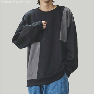 Sweatshirt Crew Neck Cardboard knit Silk Touch Switching