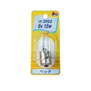 M&Hマツシマ 白熱電球(1個入) 6v15w T19 P15S25-1  1P2052