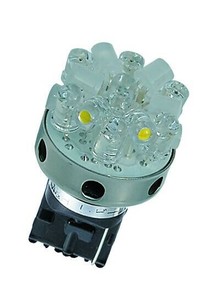 M&Hマツシマ (1個)12v ウエッジ大ダブルレッド&ホワイト18LEDスーパーワイドビームL8187