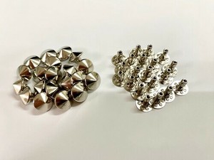 スタッズ 円錐タイプ 20個セット パーツ 鋲 スパイクパンク リメイク (高さ8mm×直径10mm)
