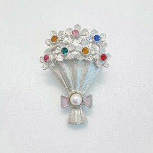 <インテリア>アコヤ本真珠SVブローチ ブーケ　(BR-bouquet4)