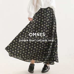 Skirt Flower Print Circular Skirt