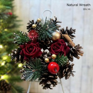 【予約販売】【2025年クリスマス】ナチュラルリース/クリスマスインテリア　φ18cmタイプ