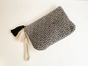 ⑥【SALE★在庫限り】ジャガードZIPクラッチ（手織生地）