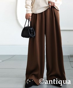 [antiqua] Full-Length Pant Slacks Ladies fashion Wide Pants