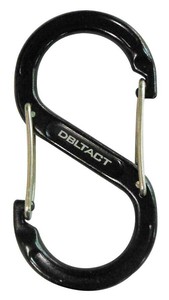 DBLTACT　アルミS型カラビナ　ブラック　DT-AKS-80B　360513
