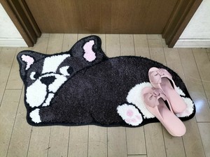 癒しアニマル】アニマルマットふれぶるちゃん50×80cm75×120cmフレンチブルドック玄関バス洗面所ペット