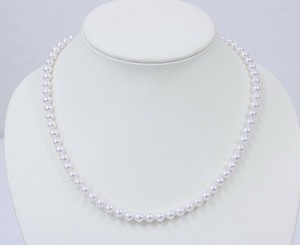 【日本製】5.0〜5.5mm アコヤ真珠　ベビーパールネックレス 【鑑別書付き】