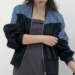 Blouson Jacket Embellished Denim Blouson