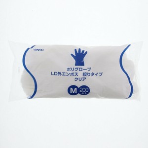 SWAN ポリグローブ LD 外エンボス 絞りタイプ M クリア 200枚