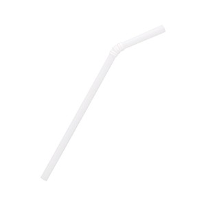 シバセ工業 フレックスストロー 包装なし 4.5×12 白 500本