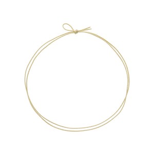 カラーゴム 4ツ打ちラメ入りゴム 2重 片花結び 中 折径16cm 白×金(WG) 50本