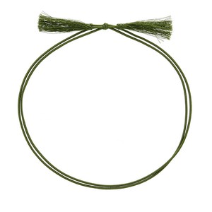 カラーゴム 彩ゴム房 2重 両花結び 折径20cm 濃緑 50本