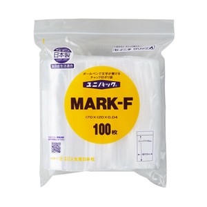 生産日本社 セイニチ チャック付きポリ袋 ユニパック マーク付き MARK-F 100枚