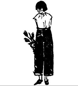 ●受注製造●【MA7stamp】チューリップカゴ　ふみこさん