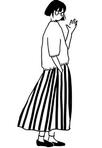 ●受注製造●【MA7stamp】ストライプなふみこさん