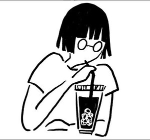 ●受注製造●【MA7stamp】アイスコーヒーふみこさん(大)