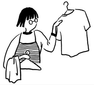 ●受注製造●【MA7stamp】洗濯日和ふみこさん(大)